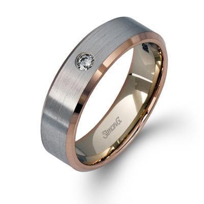 White & Rose 18K Gold Unisex Band - LL108-Simon G.-Renee Taylor Gallery