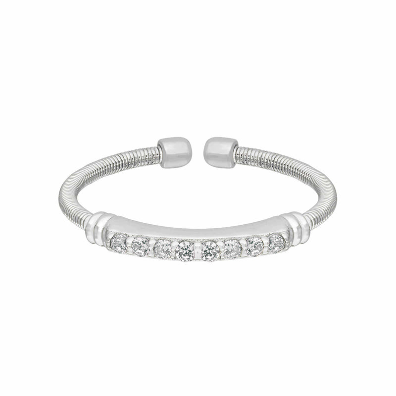 Rhodium Finish Sterling Silver Diamond Birth Gems April Ring - LL7004R4-RH-Kelly Waters-Renee Taylor Gallery