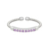 Rhodium Finish Sterling Silver Light Amethyst Birth Gems June Ring - LL7004R6-RH-Kelly Waters-Renee Taylor Gallery