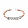 Rose Gold Finish Sterling Silver Single Cable Cuff Ring - LL7005R-RG/RH-Kelly Waters-Renee Taylor Gallery