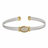 Rhodium Finish Sterling Silver Three Cable Cuff Bracelet - LL7013B-RH/G-Kelly Waters-Renee Taylor Gallery