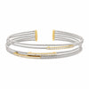 Rhodium Finish Sterling Silver Multi Cable Cuff Bracelet - LL7015B-RH/G-Kelly Waters-Renee Taylor Gallery