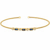 Gold Finish Sterling Silver Cable Cuff Bracelet - LL7021B-G-SAP-Kelly Waters-Renee Taylor Gallery