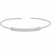 Rhodium Finish Sterling Silver Cable Cuff Bracelet - LL7025B-RH-Kelly Waters-Renee Taylor Gallery