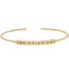 Gold Finish Sterling Silver Cable Cuff Bracelet - LL7028B-G-Kelly Waters-Renee Taylor Gallery