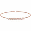 Rose Gold Finish Sterling Silver Cable Cuff Bracelet - LL7031B-RG-Kelly Waters-Renee Taylor Gallery
