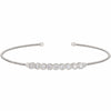 Rhodium Finish Sterling Silver Cable Cuff Bracelet - LL7031B-RH-Kelly Waters-Renee Taylor Gallery
