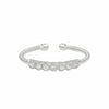 Rhodium Finish Sterling Silver Cable Cuff Ring - LL7031R-RH-Kelly Waters-Renee Taylor Gallery
