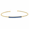 Gold Finish Sterling Silver Cable Cuff Bracelet - LL7032B-G-SAP-Kelly Waters-Renee Taylor Gallery