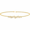 Gold Finish Sterling Silver Cable Cuff Bracelet - LL7065B-G-Kelly Waters-Renee Taylor Gallery