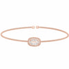 Rose Gold Finish Sterling Silver Cable Cuff Bracelet - LL7073B-RG-Kelly Waters-Renee Taylor Gallery