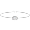 Rhodium Finish Sterling Silver Cable Cuff Bracelet - LL7073B-RH-Kelly Waters-Renee Taylor Gallery