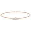 Rose Gold Finish Sterling Silver Cable Cuff Bracelet - LL7074B-RG-Kelly Waters-Renee Taylor Gallery