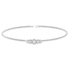 Rhodium Finish Sterling Silver Cable Cuff Bracelet - LL7074B-RH-Kelly Waters-Renee Taylor Gallery