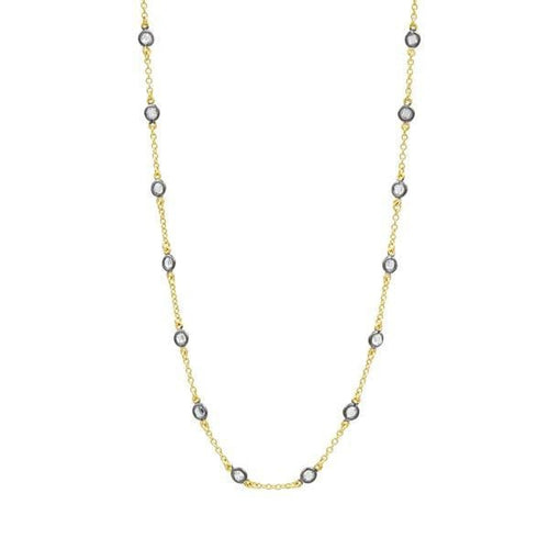 Signature Mini Bezel Stone Necklace - LMYKZN12-16E-Freida Rothman-Renee Taylor Gallery