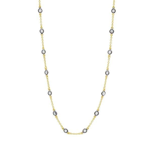 Signature Mini Bezel Stone Necklace - LMYKZN12-16E-Freida Rothman-Renee Taylor Gallery