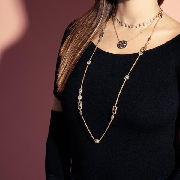 My Daughters Keep Stealing This Bezel Drop Necklace - LMYKZN13-12E-Freida Rothman-Renee Taylor Gallery