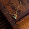 18K Cross Tsavorite & Diamond Pendant - M-1815 Tsavorite-Alex Sepkus-Renee Taylor Gallery