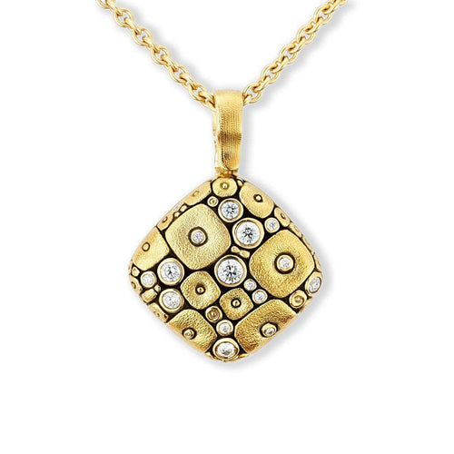 18K Soft Mosaic Diamond Pendant - M-46D-Alex Sepkus-Renee Taylor Gallery