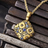 18K Soft Mosaic Blue Mix Sapphire & Diamond Pendant - M-46S-Alex Sepkus-Renee Taylor Gallery