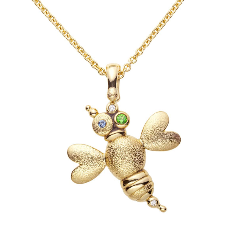 18K Entomology I Tsavorite & Diamond Pendant - M-52S-Alex Sepkus-Renee Taylor Gallery