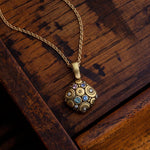 18K Soft Mosaic 2 Blue Mix Sapphire & Diamond Pendant - M-54S-Alex Sepkus-Renee Taylor Gallery