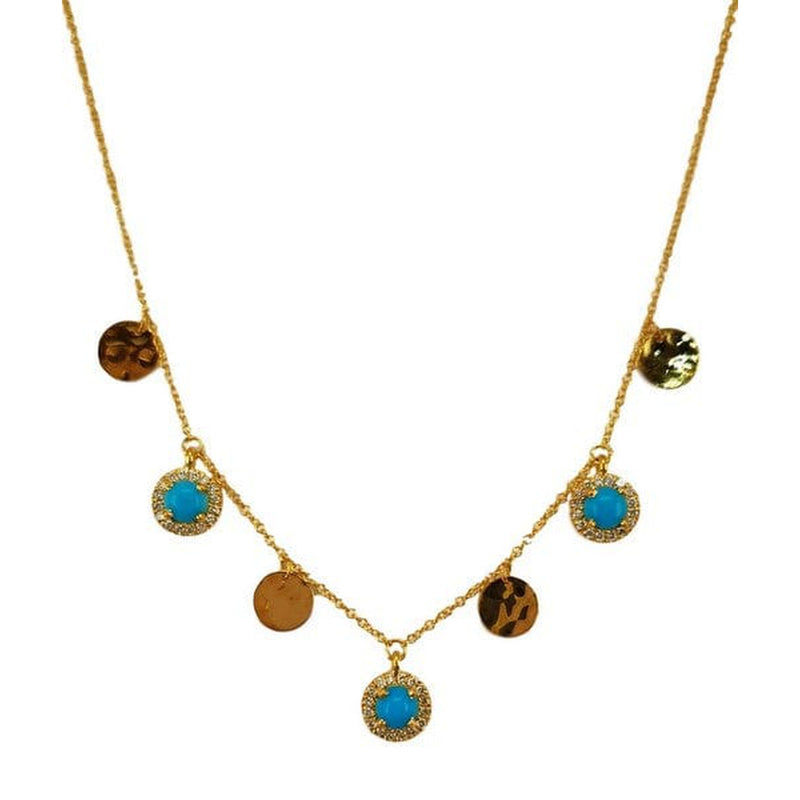 Marika 14k Gold Turquoise & Diamond Necklace - MA8089-Marika-Renee Taylor Gallery