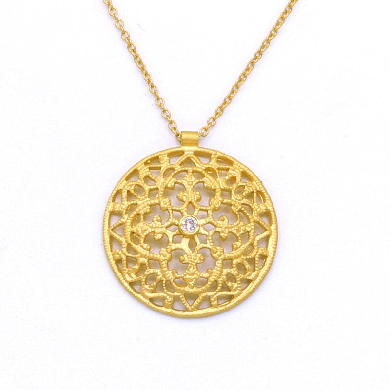 14K Gold & Diamond Necklace - M2783N-Marika-Renee Taylor Gallery