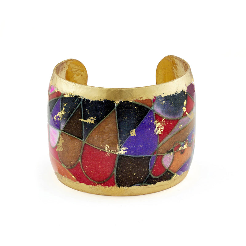 Red Canyons 2" Gold Cuff - MG111-Evocateur-Renee Taylor Gallery