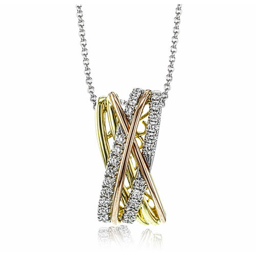 18k Yellow, White & Rose Gold Pendant - MP2081-WYR-Simon G.-Renee Taylor Gallery