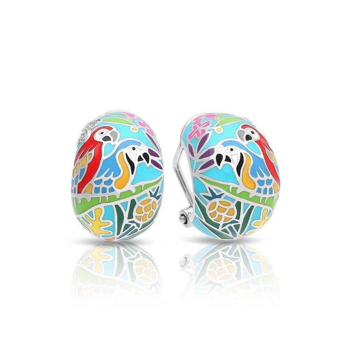 Macaw Blue Earrings-Belle Etoile-Renee Taylor Gallery