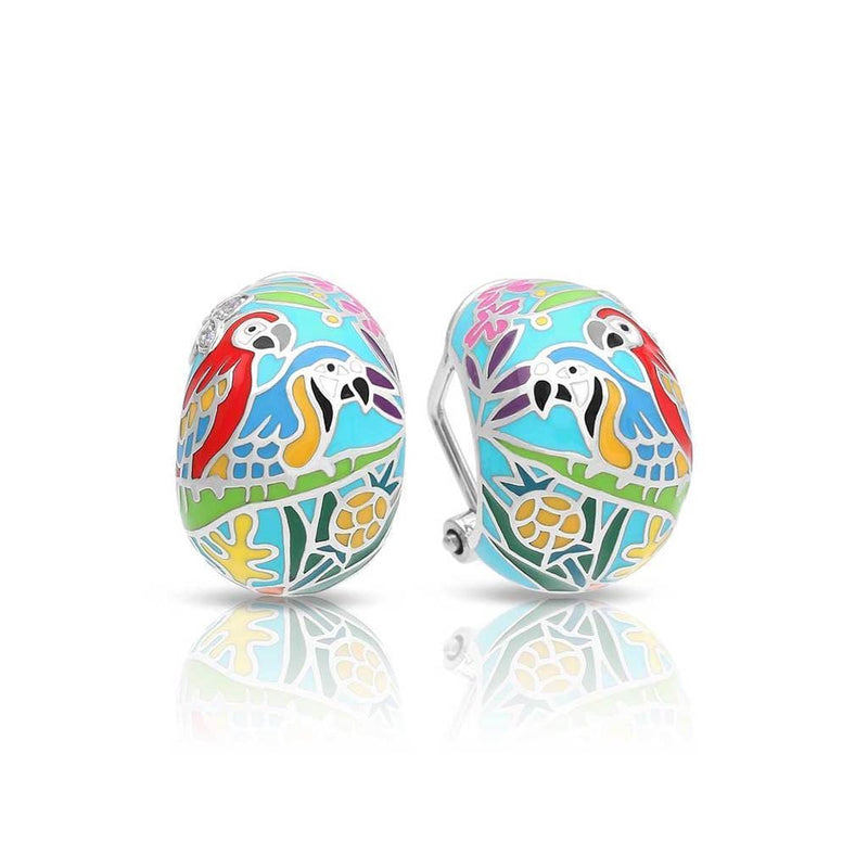 Macaw Blue Earrings-Belle Etoile-Renee Taylor Gallery
