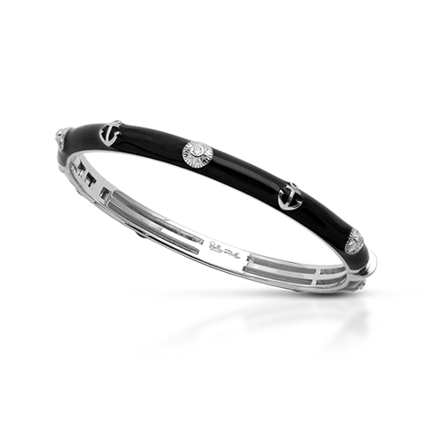 Maritime Black Bangle-Belle Etoile-Renee Taylor Gallery