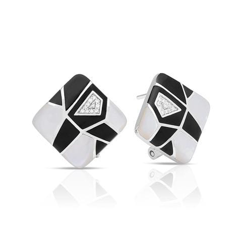 Montage White Mother-of-Pearl & Black Earrings-Belle Etoile-Renee Taylor Gallery