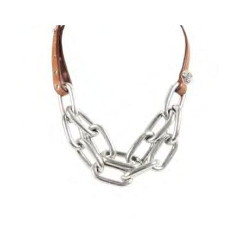 Sterling Silver Plated Leather Necklace - N0048 MCA00-CXC-Renee Taylor Gallery