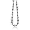 Sterling Silver Classic Carved & Granulated Bead Necklace with Woven Chain - NB6868-18355-Lois Hill-Renee Taylor Gallery