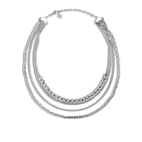Classic Chain Asli Link Multi Row Necklace - NB90370-John Hardy-Renee Taylor Gallery