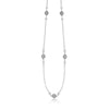 Sterling Silver Classic Carved & Hammered Bead Station Necklace - NU7239-38118-Lois Hill-Renee Taylor Gallery