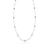 Sterling Silver Classic Flat Carved Scroll & Hammered Disk Necklace - NU7344-38148-Lois Hill-Renee Taylor Gallery