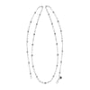 Sterling Silver Classic Flat Carved Scroll & Hammered Disk Necklace - NU7344-38148-Lois Hill-Renee Taylor Gallery