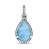 Radiance Pear Necklace - Nradi01-00-Marahlago Larimar-Renee Taylor Gallery