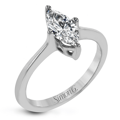 18K White Gold Diamond Semi Mount Ring - PR150-W-Simon G.-Renee Taylor Gallery