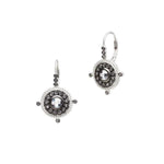 Signature Nautical Button Leverback Earrings - YRZEL0286B-Freida Rothman-Renee Taylor Gallery