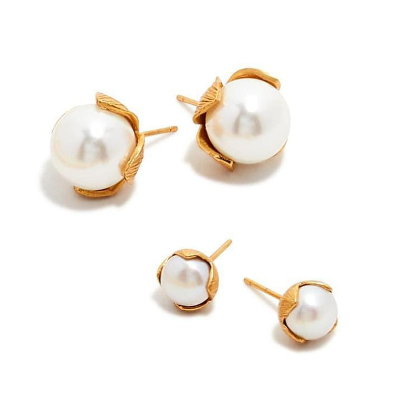 Penelope Gold Pearl Stud Earring - ER509GPL00-Julie Vos-Renee Taylor Gallery