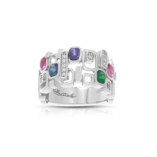Pietra Sterling Silver Multicolor Ring-Belle Etoile-Renee Taylor Gallery
