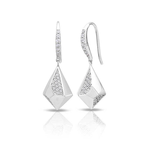 Prisma White Earrings-Belle Etoile-Renee Taylor Gallery