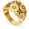 18K Orchard Orange Pink Mix Sapphire & Diamond Ring - R-111S-Alex Sepkus-Renee Taylor Gallery