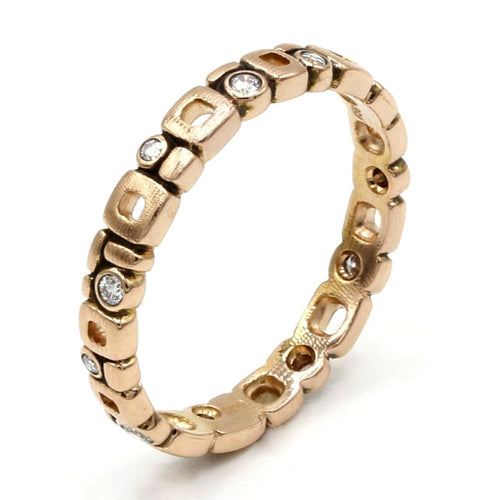 18K Rose Gold Micro Windows Diamond Band - R-119R-Alex Sepkus-Renee Taylor Gallery