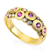 18K "Candy" Pink Purple Mix Sapphire & Diamond Dome Ring - R-122S-Alex Sepkus-Renee Taylor Gallery