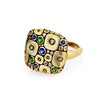 18K Soft Mosaic Blue Green Mix Sapphire Tsavorite & Diamond Ring - R-138S-Alex Sepkus-Renee Taylor Gallery